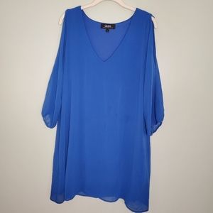 Lulus Cobalt Blue Cold Shoulder Dress Size Medium